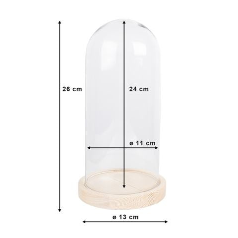 Clayre Eef Glasglocke 6GL4039 Braun 13x26 cm