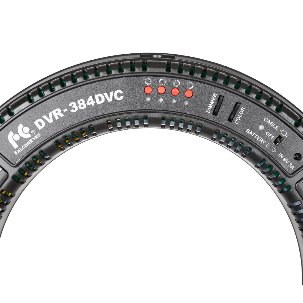 Falcon Eyes Bi-Color LED Ringlampe Dimmbar DVR-384DVC auf 230V